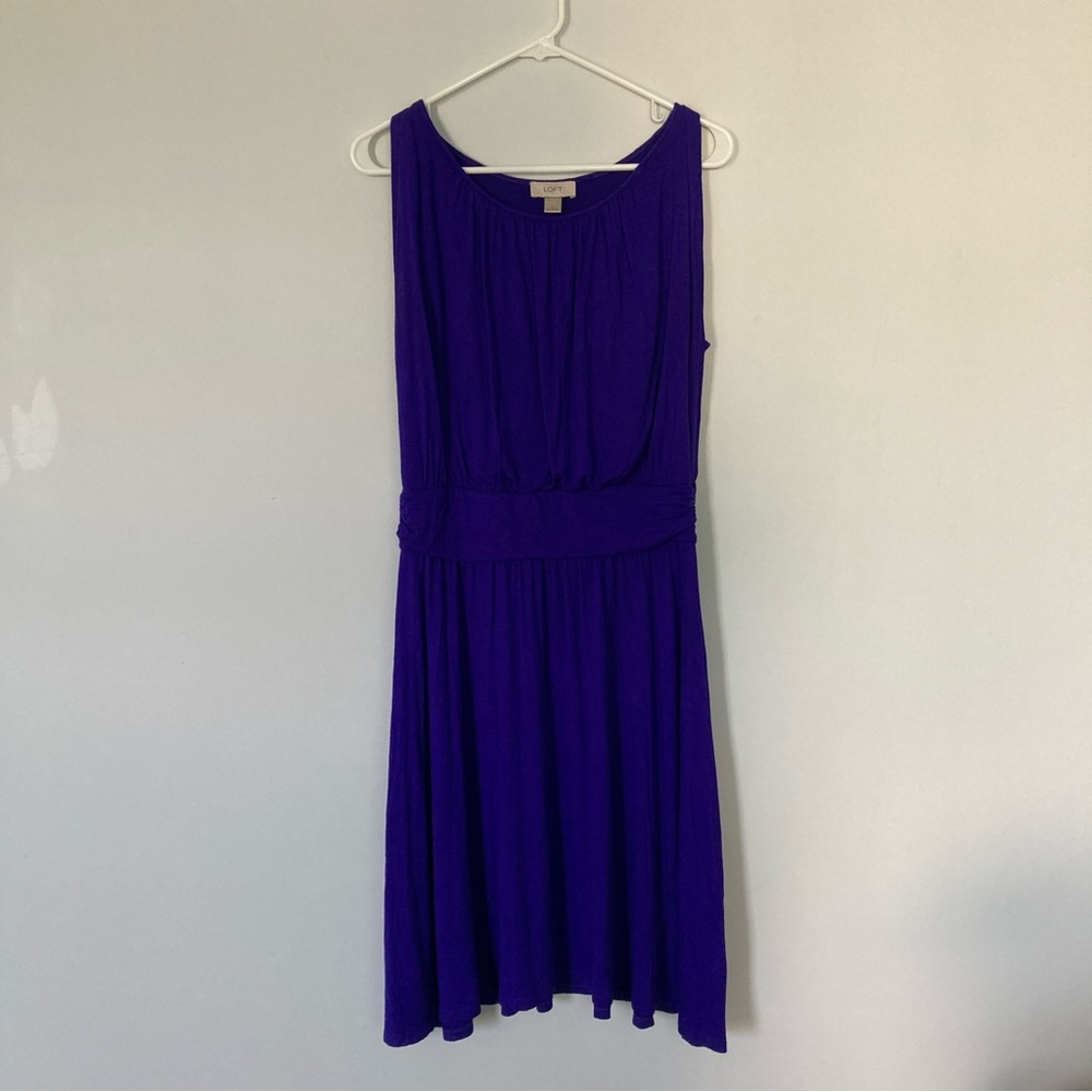 Royal Blue Sleeveless Dress | Loft | Medium